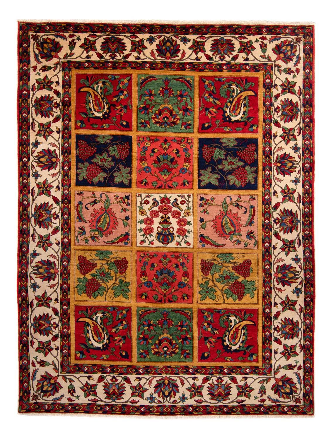 Persisk tæppe - Nomadisk - 335 x 250 cm - mørkerød