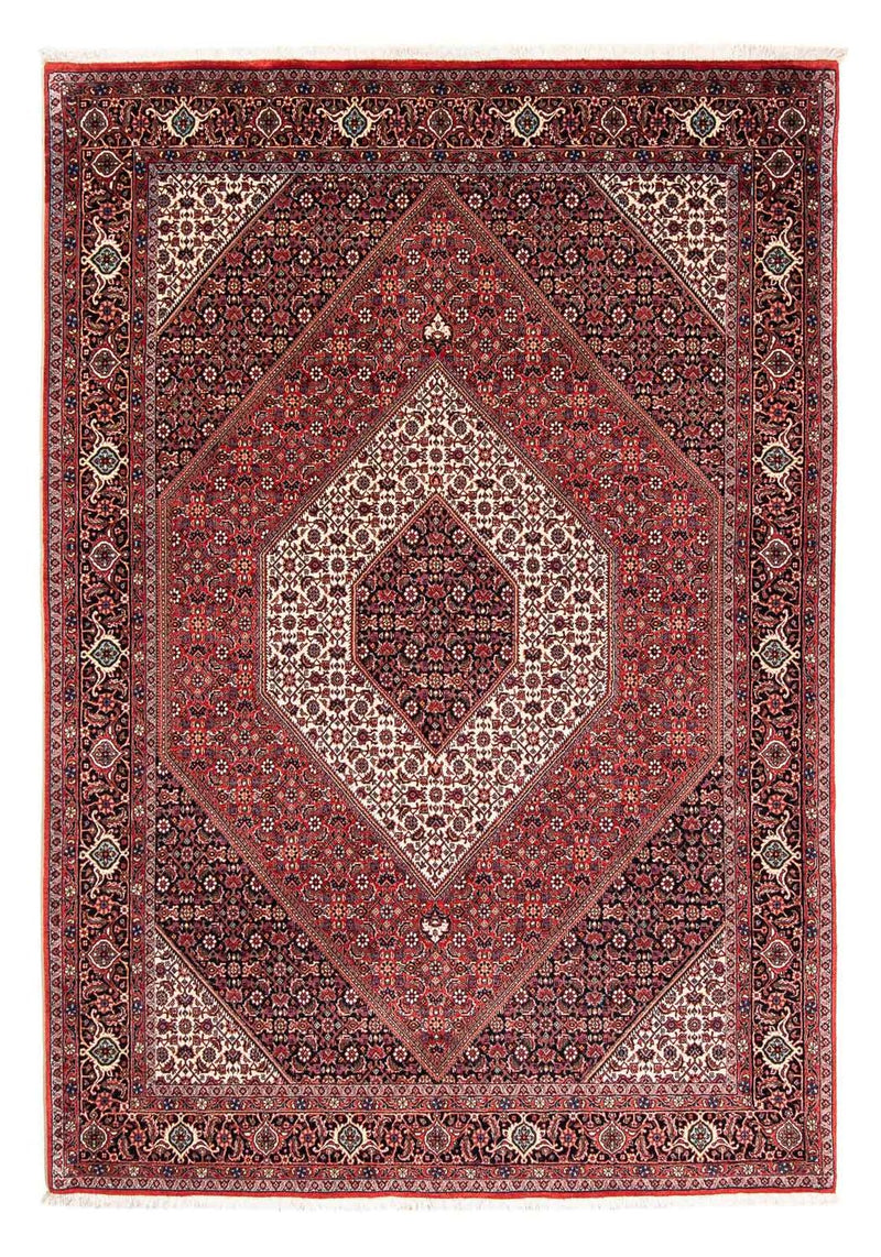 Persisk tæppe - Bijar - 236 x 169 cm - mørkerød
