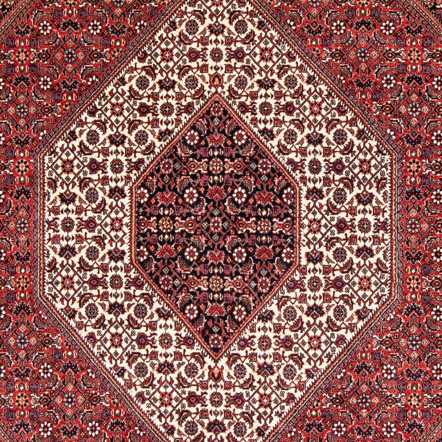 Persisk tæppe - Bijar - 236 x 169 cm - mørkerød