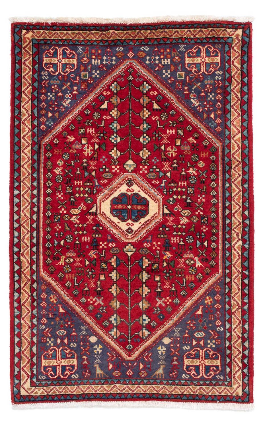 Persisk tæppe - Nomadisk - 128 x 76 cm - rød