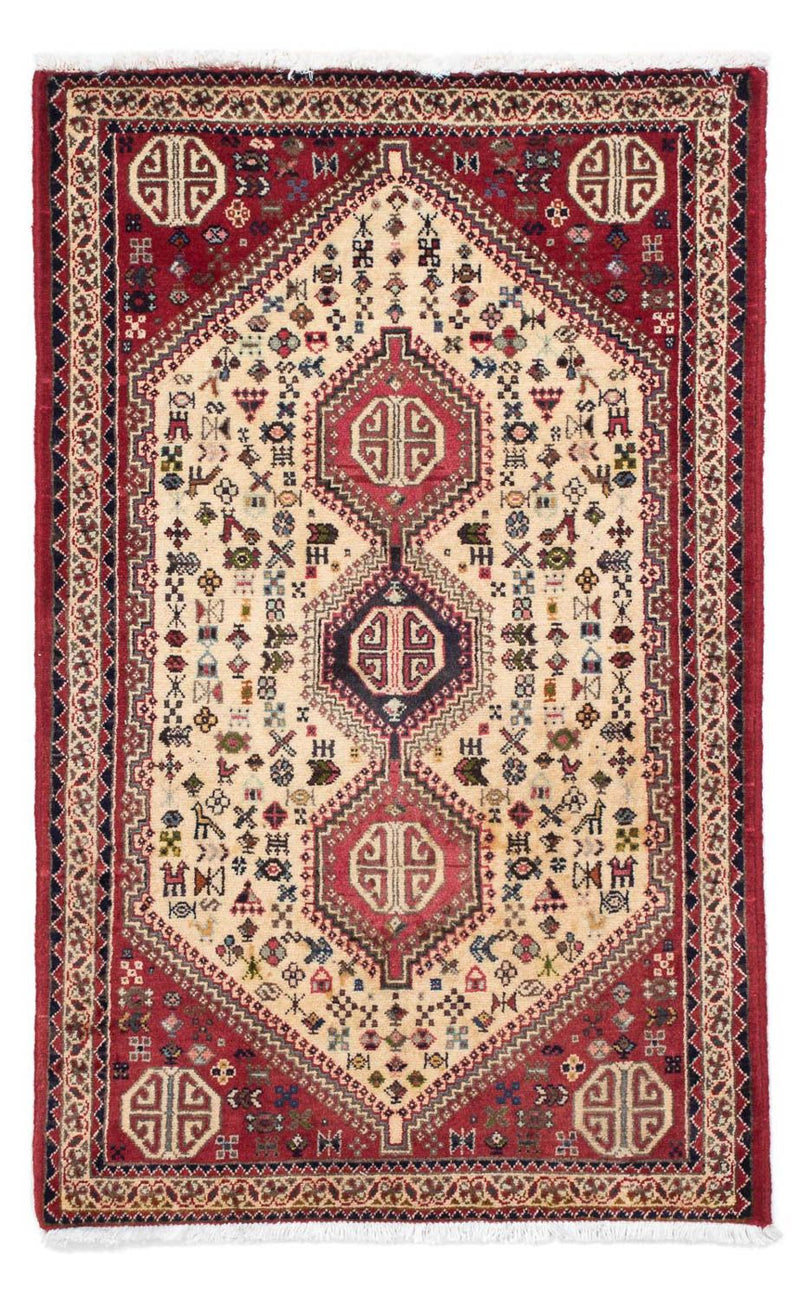 Persisk tæppe - Nomadisk - 123 x 75 cm - lysrød