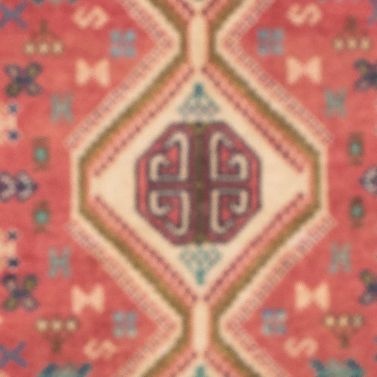 Persisk tæppe - Nomadisk - 123 x 78 cm - lysrød