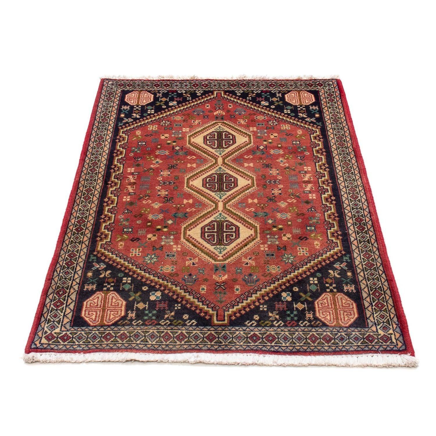 Persisk tæppe - Nomadisk - 123 x 78 cm - lysrød