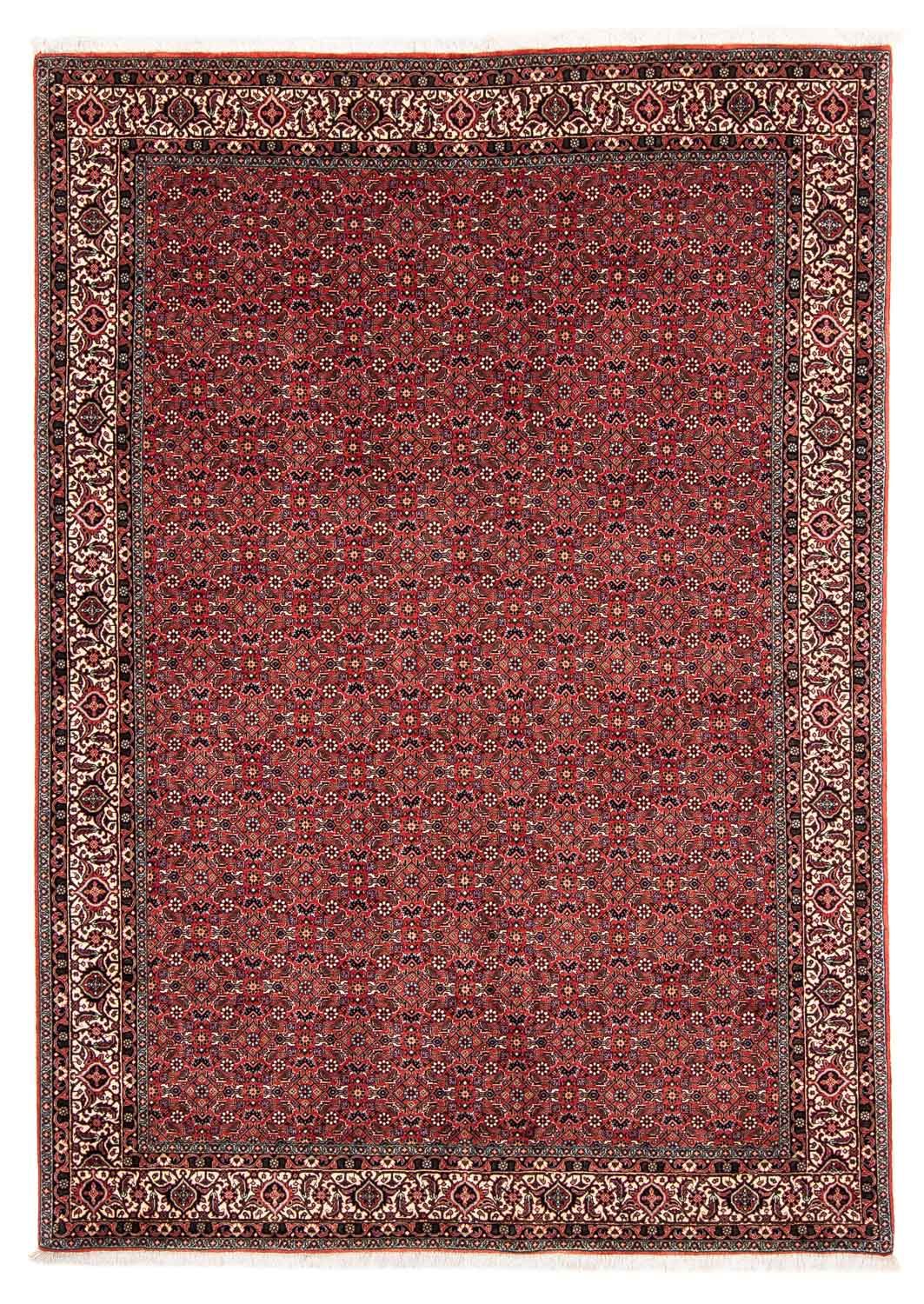 Persisk tæppe - Bijar - 243 x 173 cm - mørkerød