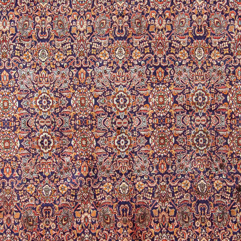 Persisk tæppe - Bijar - 385 x 300 cm - mørkeblå