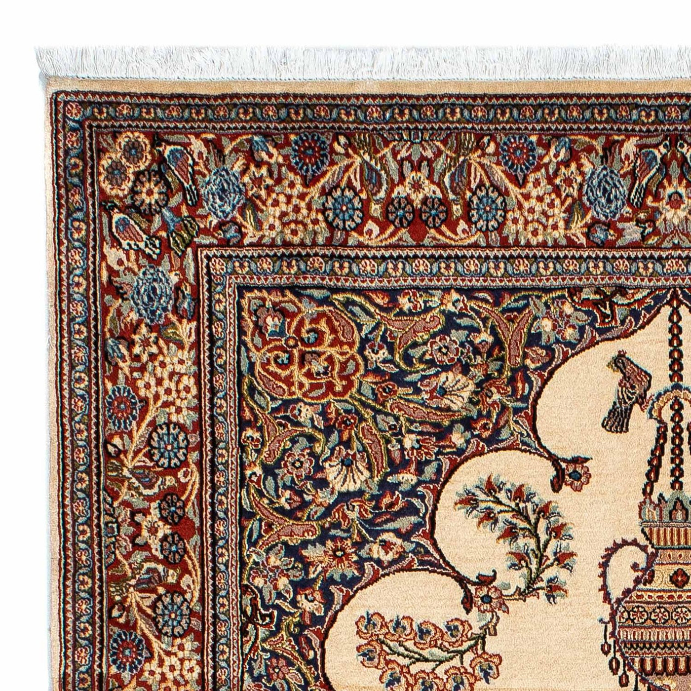 Qom Tæppe 210x135cm - Persisk tæppe