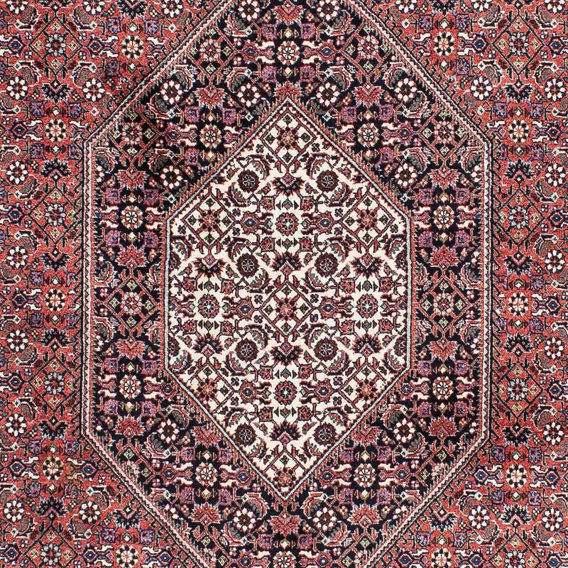 Persisk tæppe - Bijar - 219 x 134 cm - lysrød
