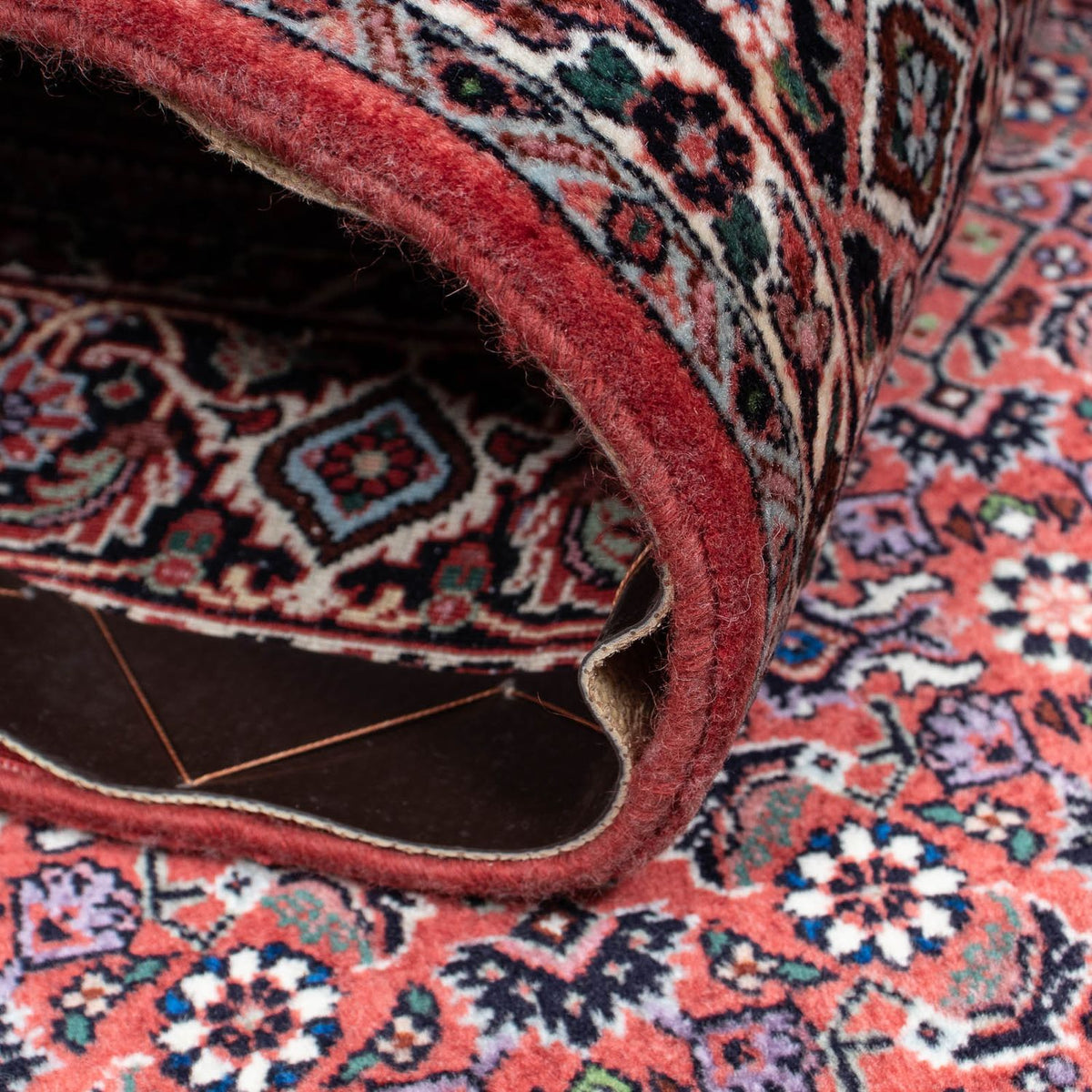 Persisk tæppe - Bijar - 219 x 134 cm - lysrød