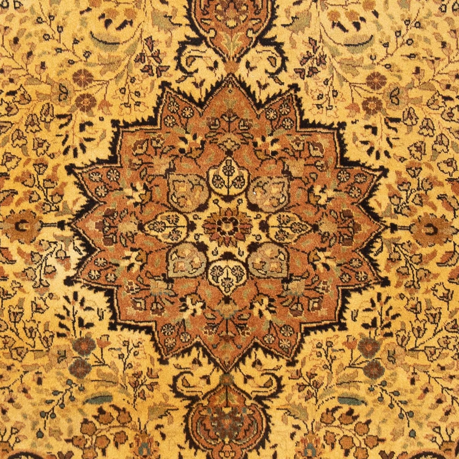 Persisk tæppe - Tabriz - 205 x 154 cm - brun