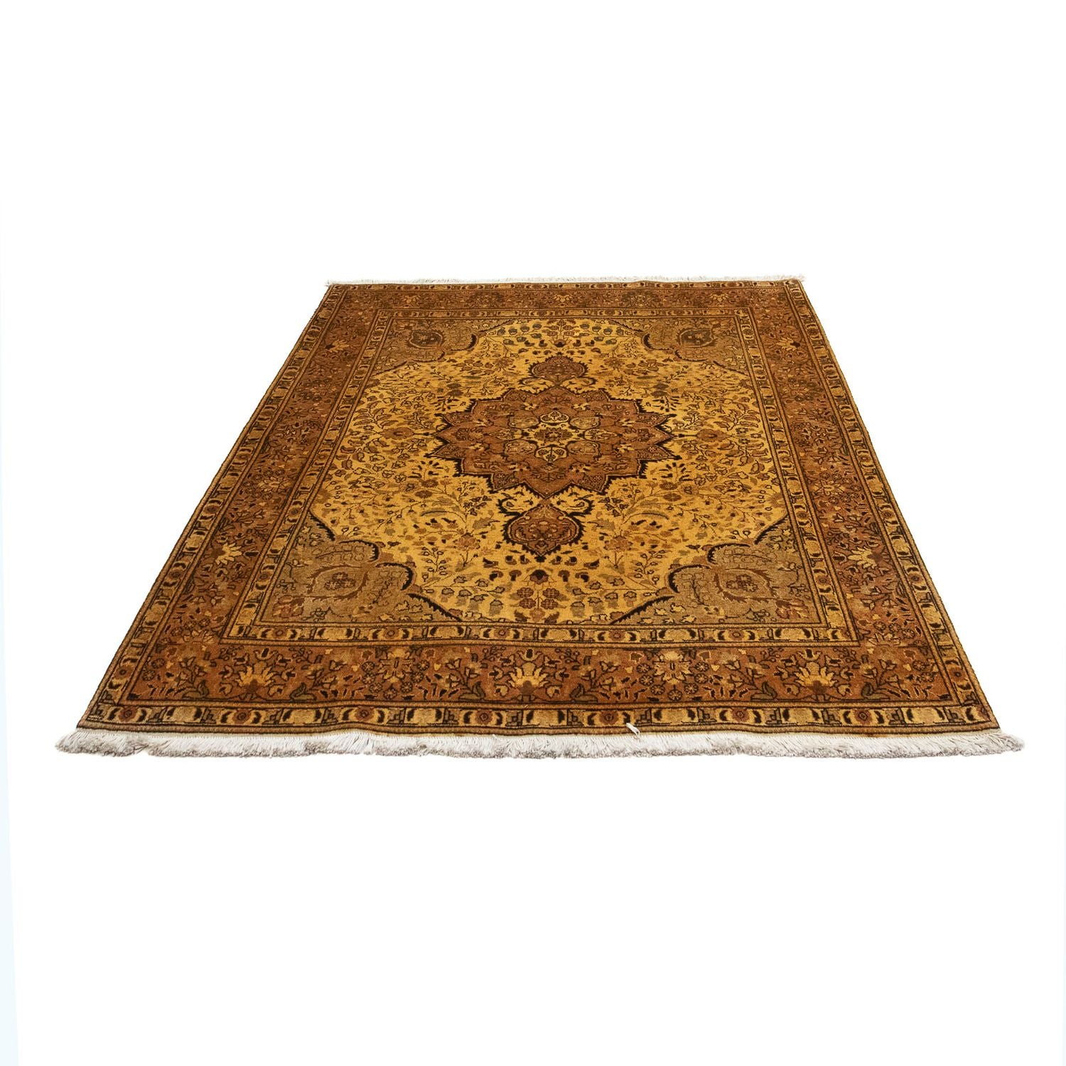 Persisk tæppe - Tabriz - 205 x 154 cm - brun