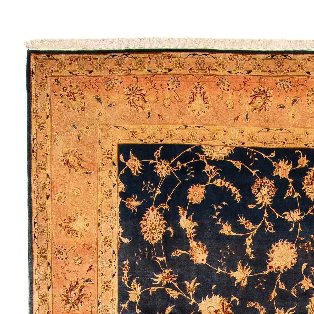 Persisk tæppe - Tabriz - Royal - 415 x 298 cm - mørkeblå