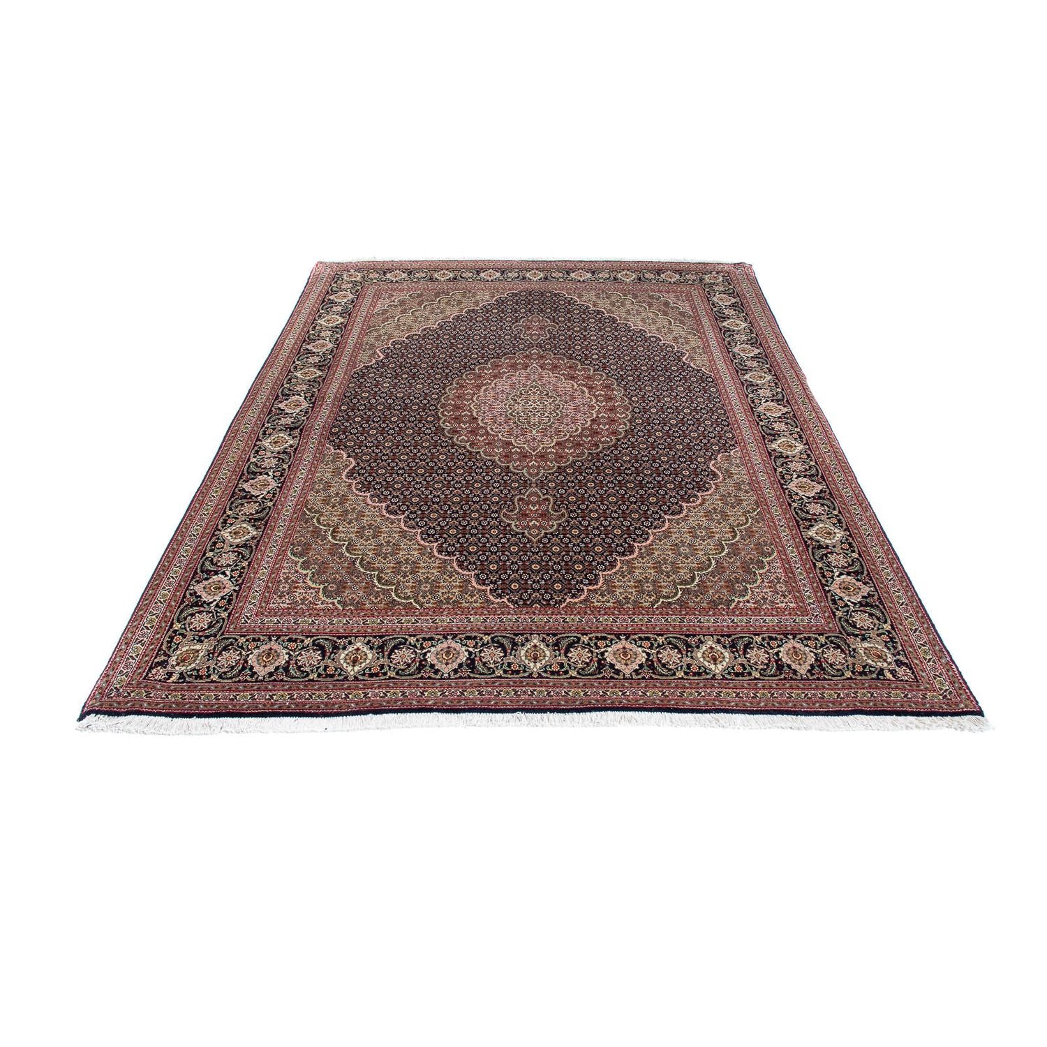 Persisk tæppe - Tabriz - 205 x 150 cm - lys brun