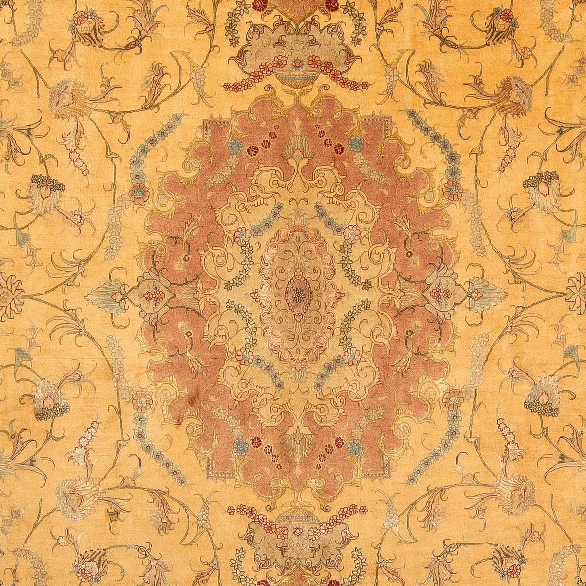 Persisk tæppe - Tabriz - Royal - 398 x 306 cm - guld