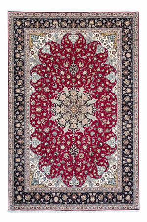 Persisk tæppe - Tabriz - Royal - 307 x 204 cm - mørkerød