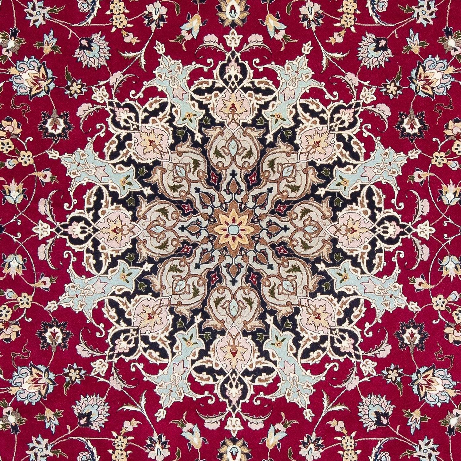 Persisk tæppe - Tabriz - Royal - 307 x 204 cm - mørkerød