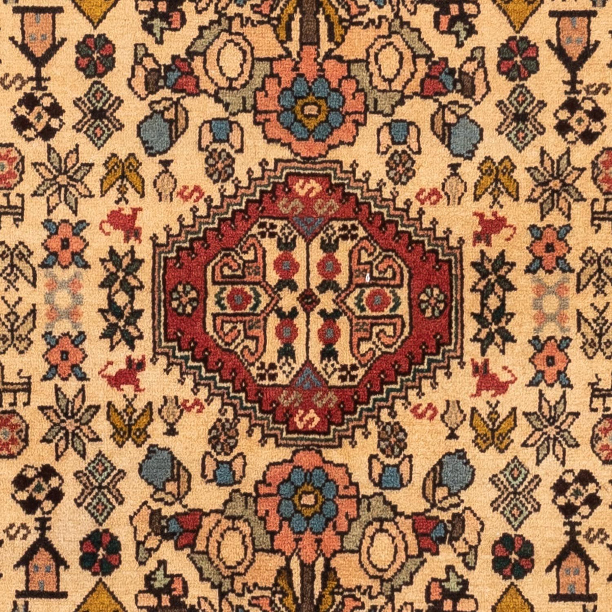 Persisk tæppe - Nomadisk - 157 x 102 cm - lysrød