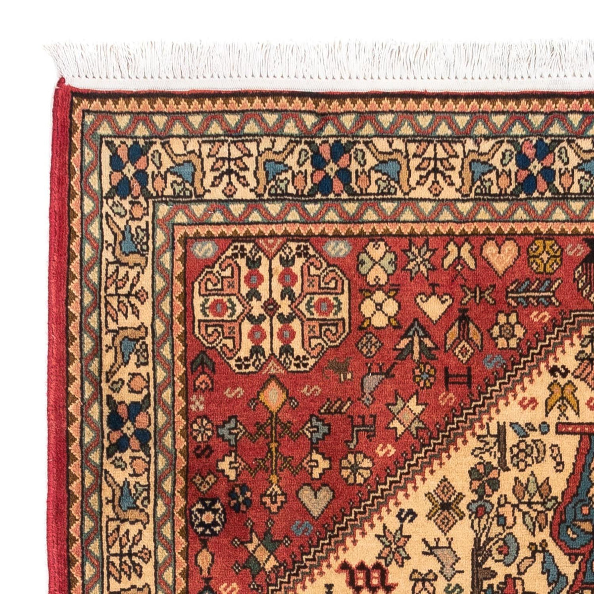 Persisk tæppe - Nomadisk - 157 x 102 cm - lysrød