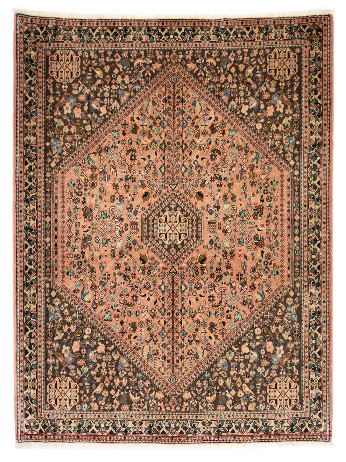 Persisk tæppe - Nomadisk - 198 x 160 cm - lysrød