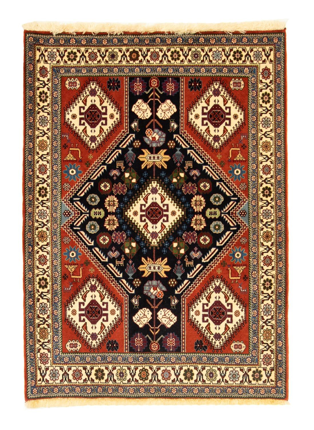 Persisk tæppe - Nomadisk - 154 x 107 cm - mørkeblå