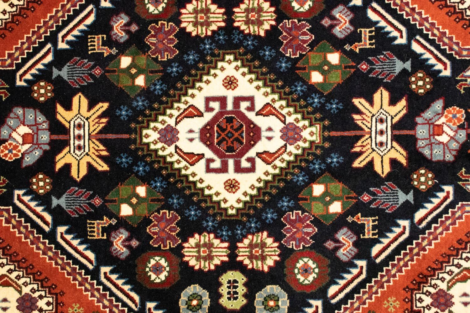 Persisk tæppe - Nomadisk - 154 x 107 cm - mørkeblå