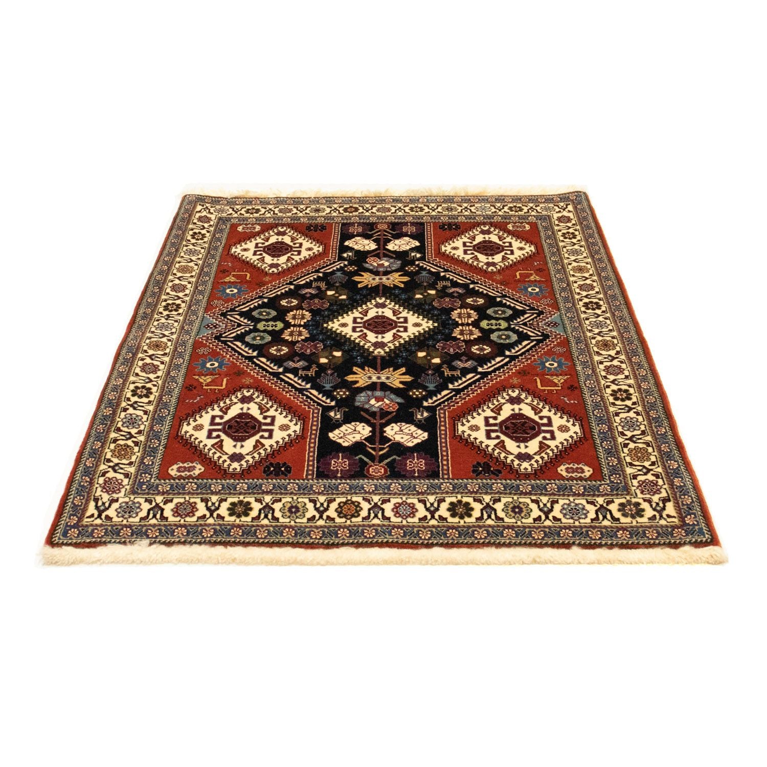 Persisk tæppe - Nomadisk - 154 x 107 cm - mørkeblå