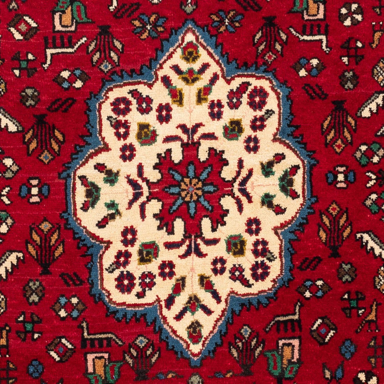 Persisk tæppe - Nomadisk - 148 x 102 cm - mørkerød