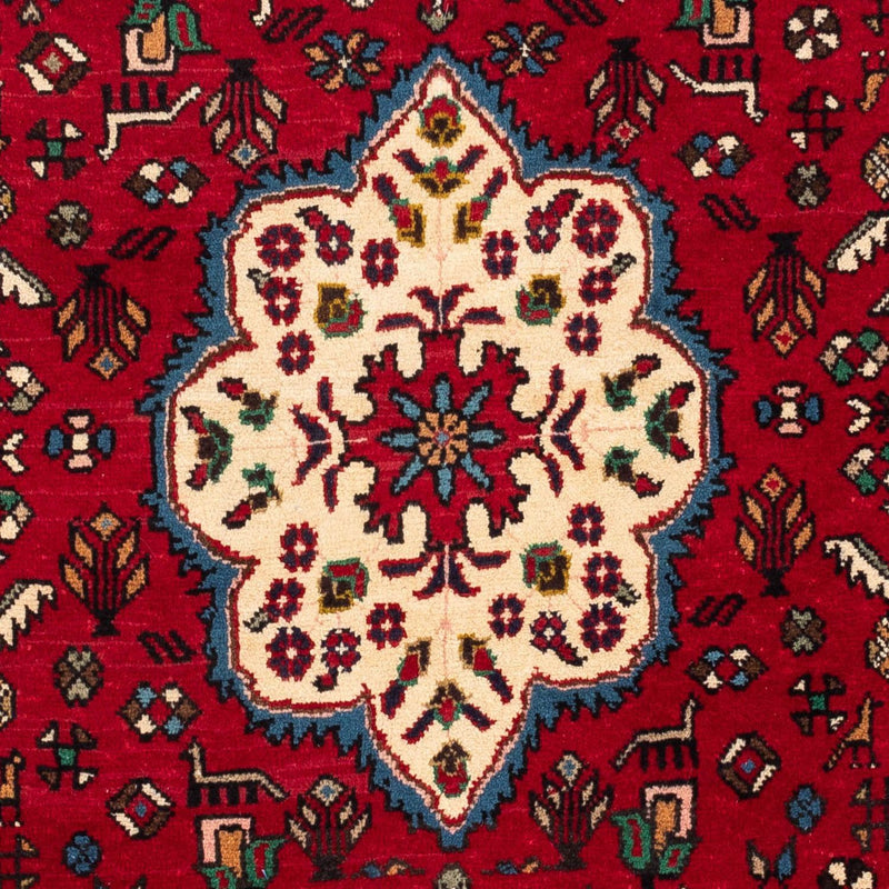 Persisk tæppe - Nomadisk - 148 x 102 cm - mørkerød