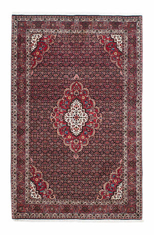 Persisk tæppe - Bijar - 214 x 133 cm - rød