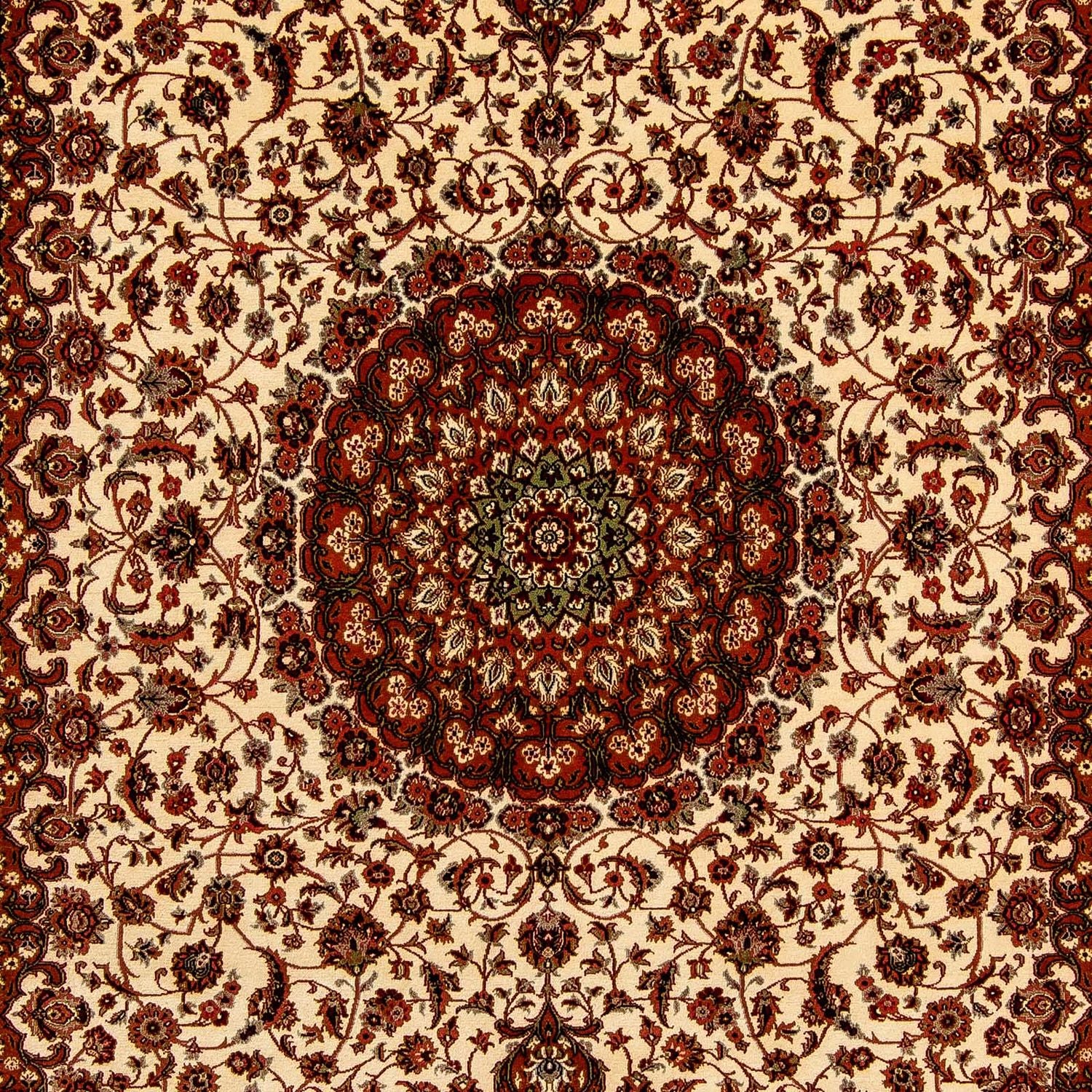 Persisk tæppe - Ghom - 358 x 244 cm - mørkerød