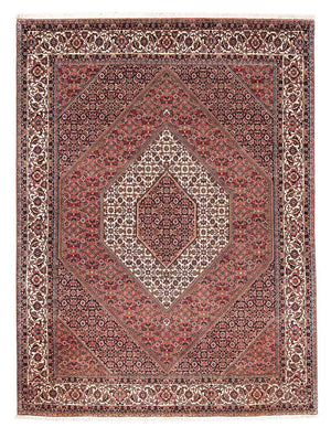 Persisk tæppe - Bijar - 227 x 171 cm - lysrød
