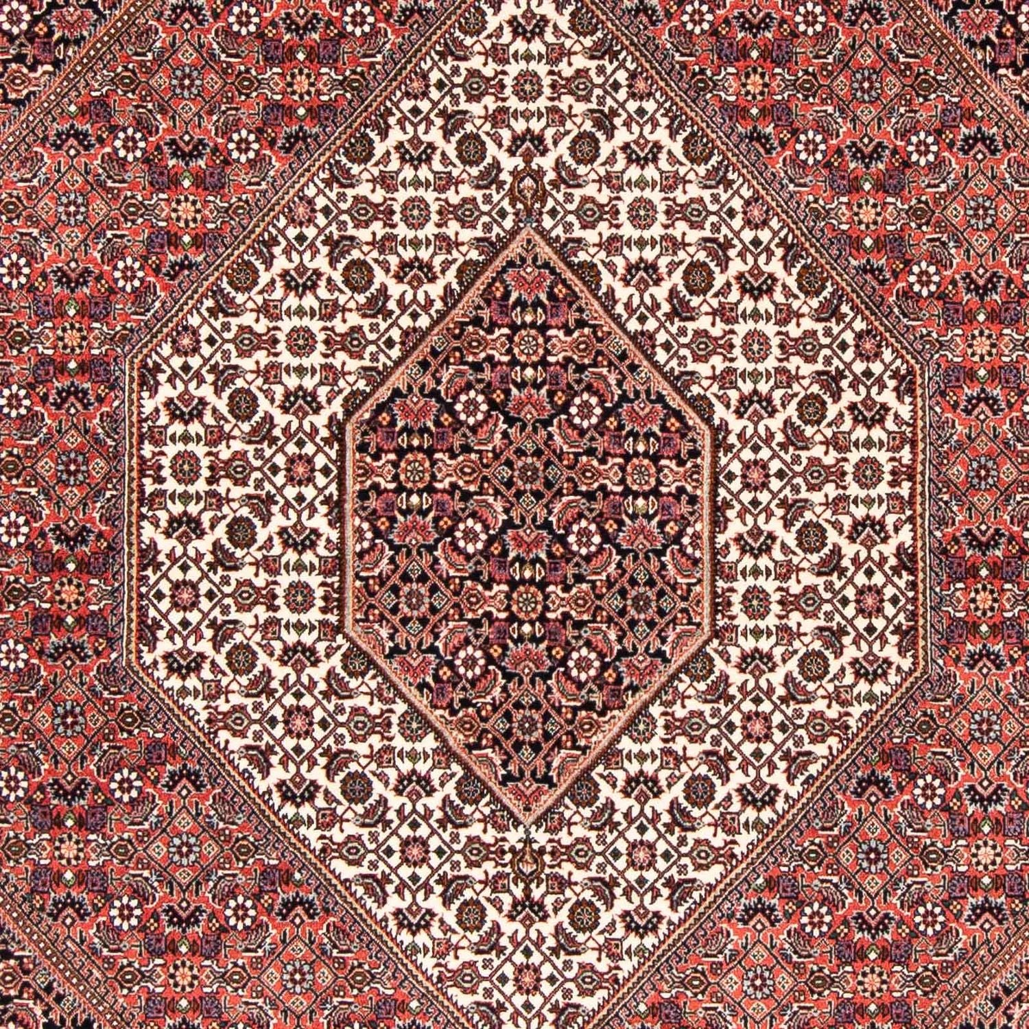 Persisk tæppe - Bijar - 227 x 171 cm - lysrød