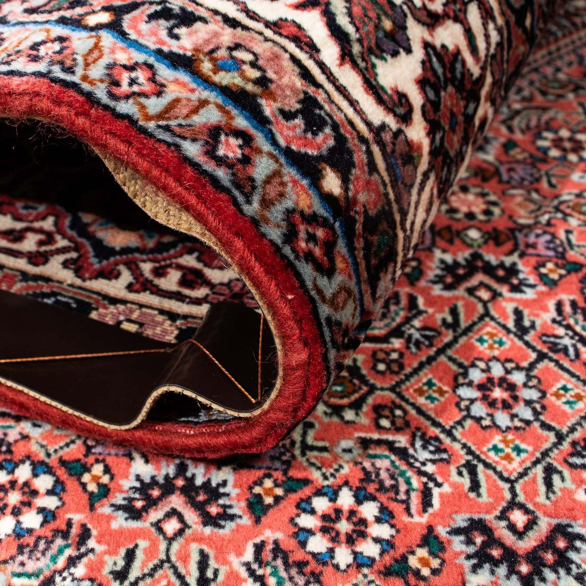 Persisk tæppe - Bijar - 227 x 171 cm - lysrød