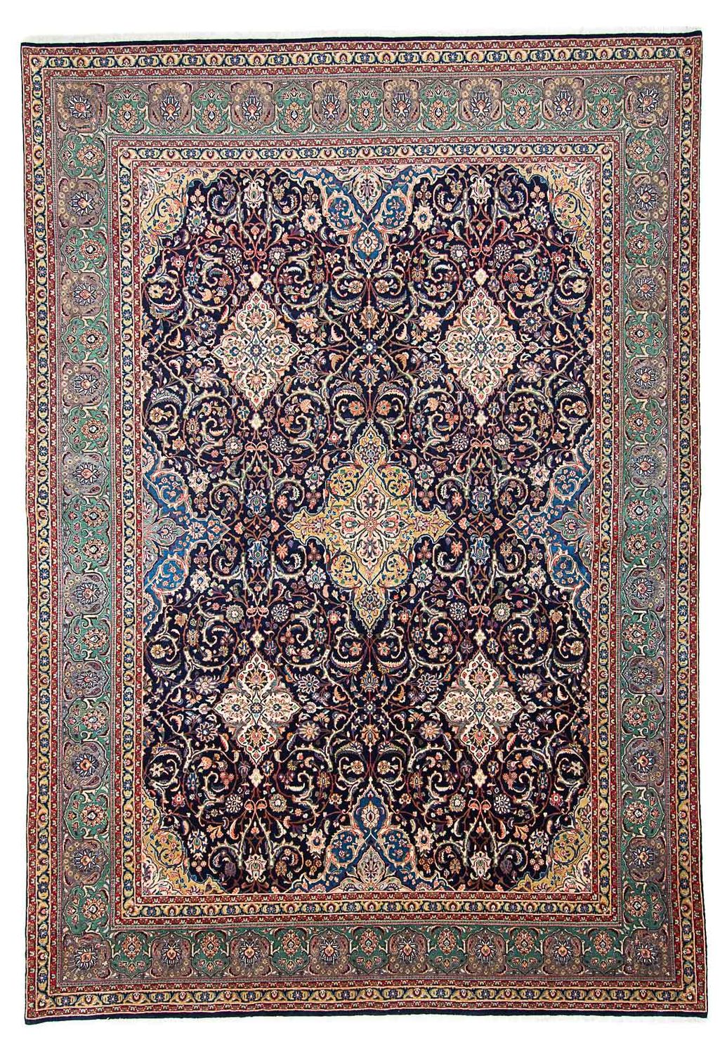 Persisk tæppe - Classic - 438 x 305 cm - mørkeblå