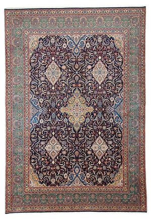 Persisk tæppe - Classic - 438 x 305 cm - mørkeblå
