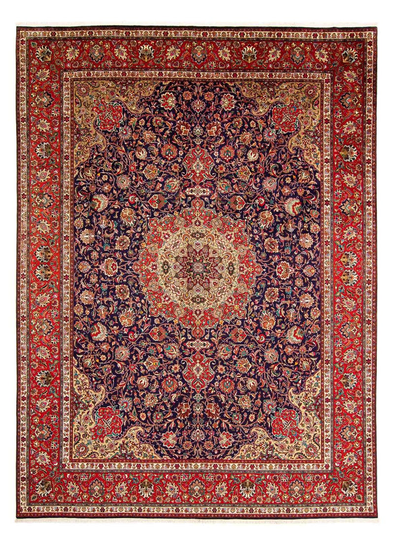 Persisk tæppe - Tabriz - 395 x 297 cm - lysrød