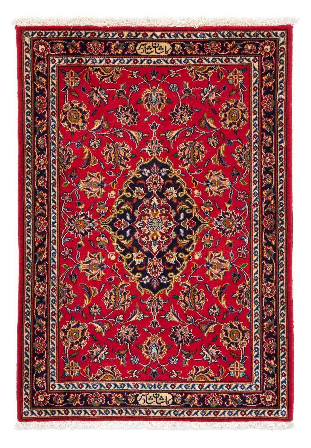 Persisk tæppe - Keshan - 118 x 79 cm - rød