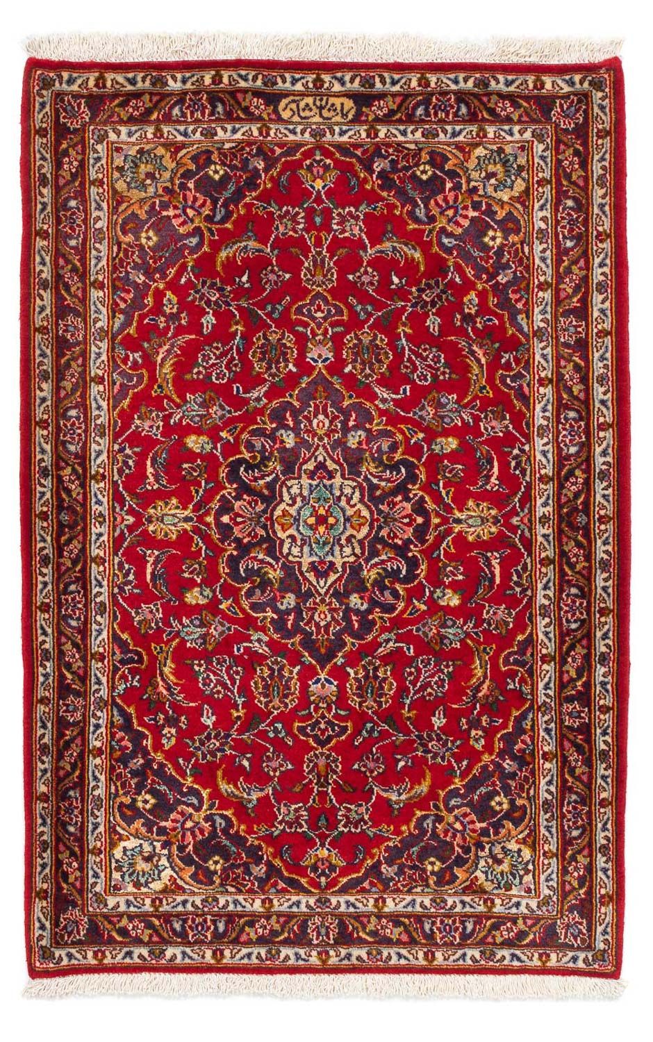 Persisk tæppe - Keshan - 120 x 78 cm - rød