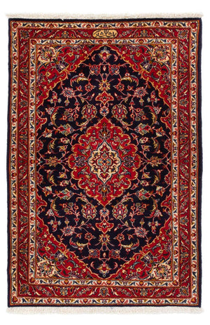 Persisk tæppe - Keshan - 121 x 79 cm - mørkeblå