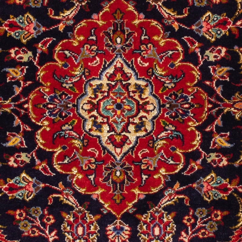Persisk tæppe - Keshan - 121 x 79 cm - mørkeblå