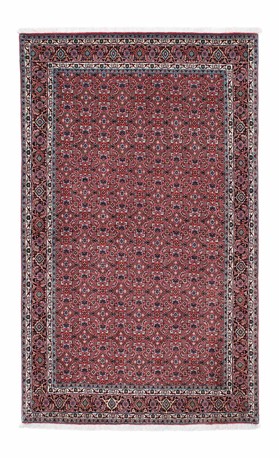 Persisk tæppe - Bijar - 213 x 133 cm - lysrød