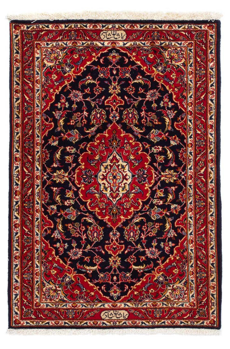 Persisk tæppe - Keshan - 116 x 80 cm - mørkeblå