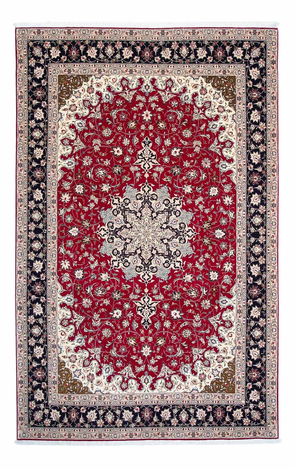 Persisk tæppe - Tabriz - Royal - 318 x 205 cm - mørkerød