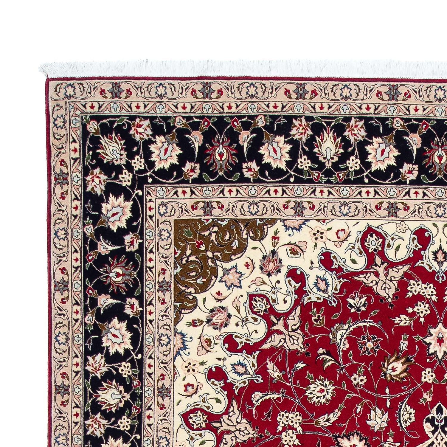 Persisk tæppe - Tabriz - Royal - 318 x 205 cm - mørkerød