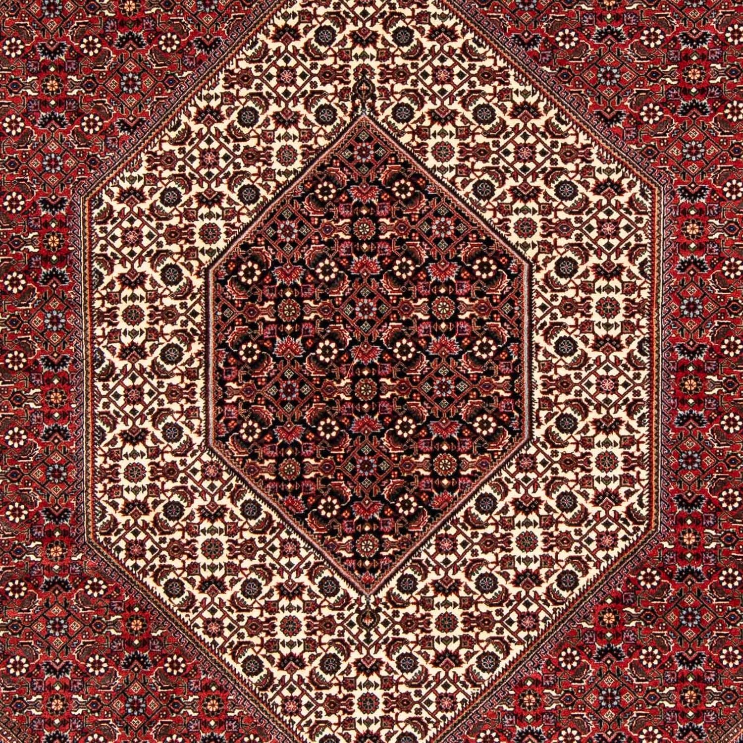 Persisk tæppe - Bijar - 238 x 175 cm - mørkerød