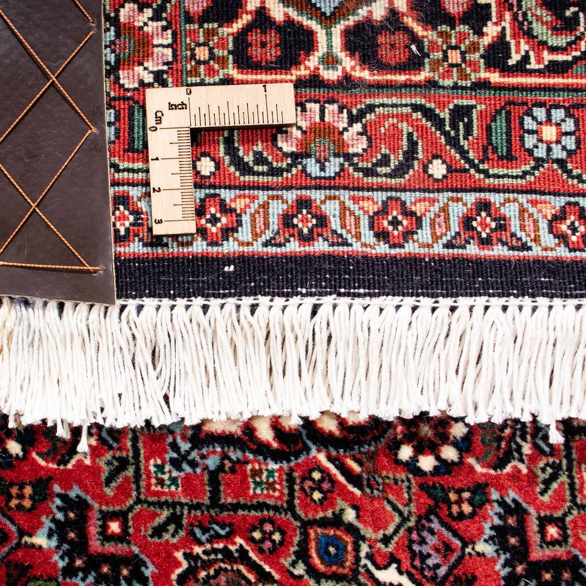 Persisk tæppe - Bijar - 238 x 175 cm - mørkerød