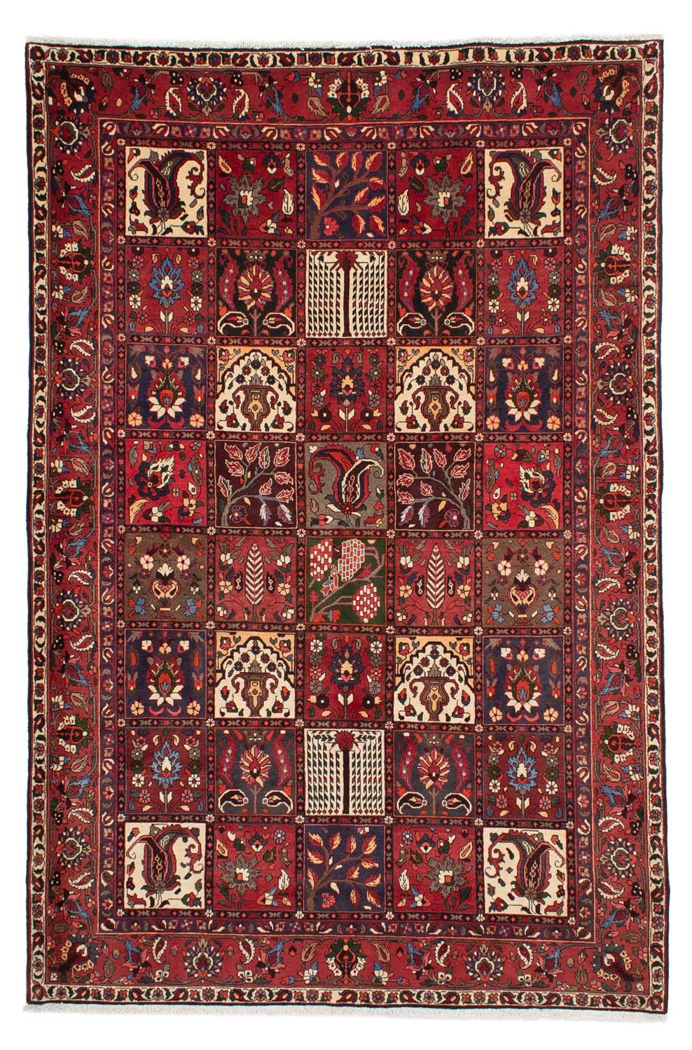 Persisk tæppe - Nomadisk - 310 x 210 cm - mørkerød