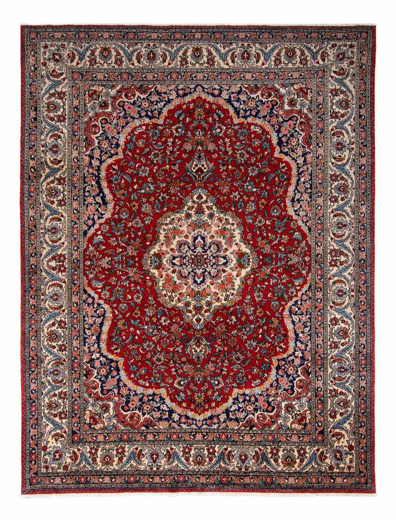Persisk tæppe - Nomadisk - 345 x 258 cm - mørkerød
