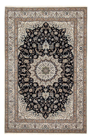 Persisk tæppe - Nain - Premium - 296 x 200 cm - mørkeblå