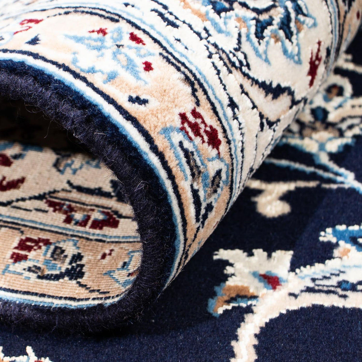 Persisk tæppe - Nain - Royal - 228 x 155 cm - mørkeblå