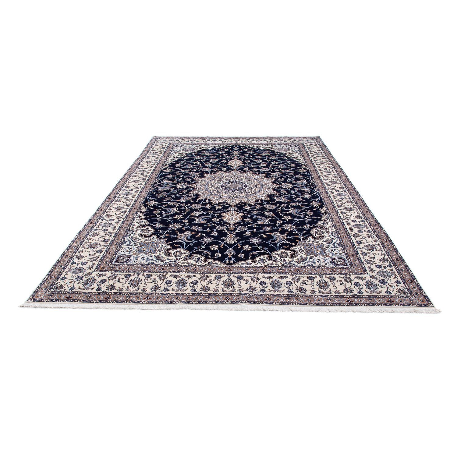 Persisk tæppe - Nain - Premium - 328 x 215 cm - beige